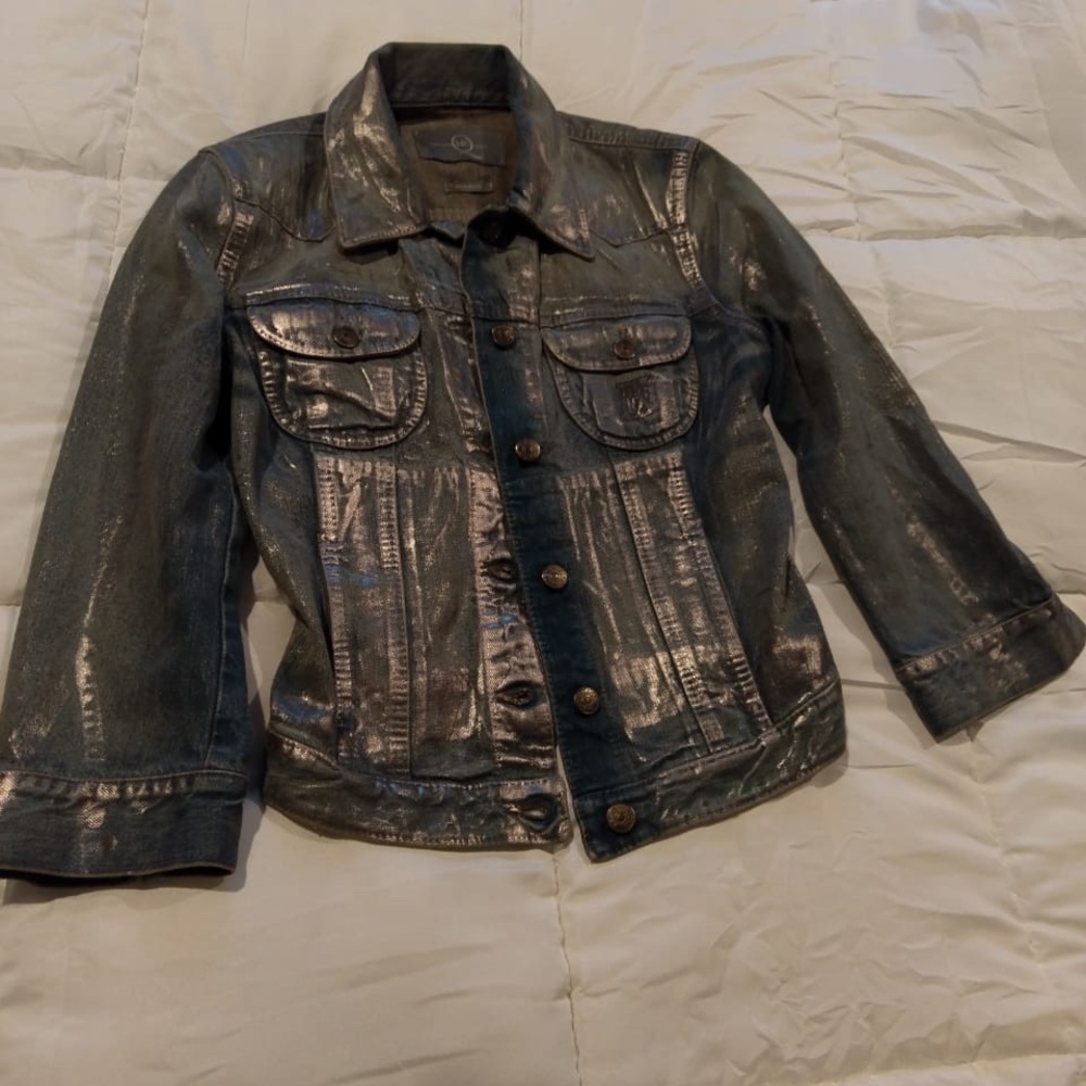Foil denim jacket